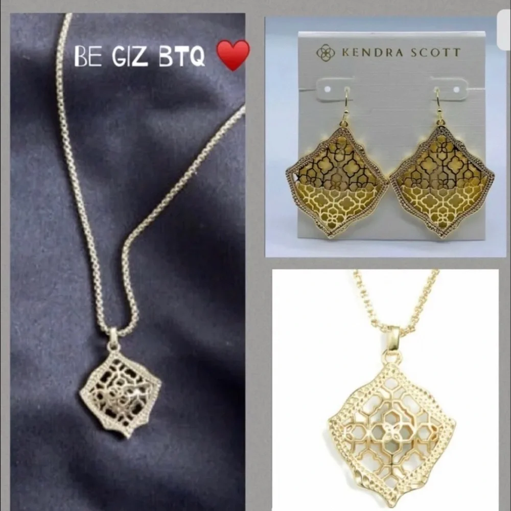 🔥🔥 Authentic Kendra Scott Delicate Statement Necklace And Earrings Set